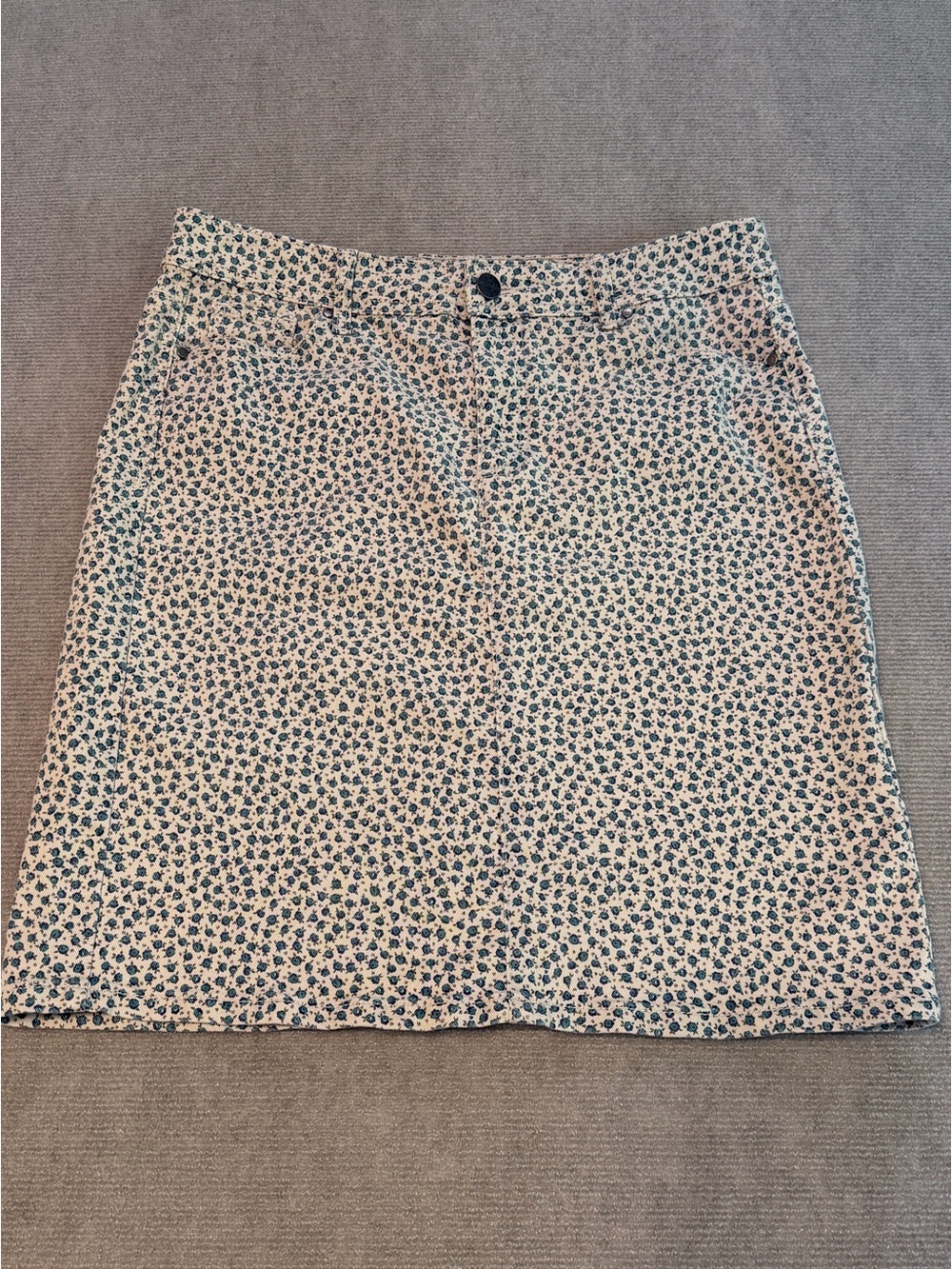 Wrangler Floral Denim Mini Skirt 12 Cottagecore Coquette Prairie Y2K